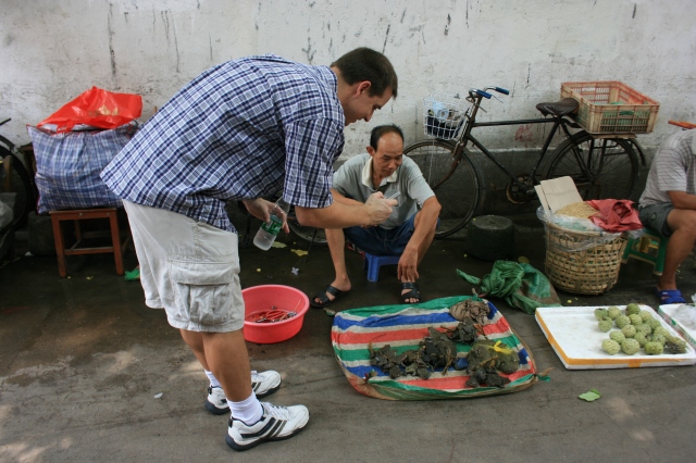 Street Shopping for frogs in China